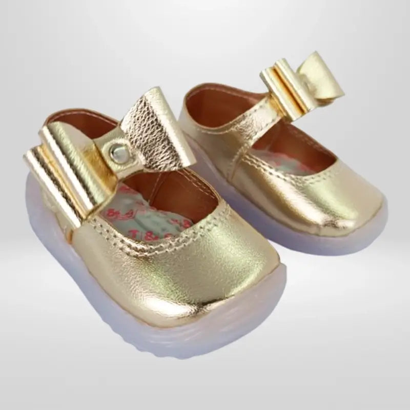 Zapatos de Trabilla Niña — Oro