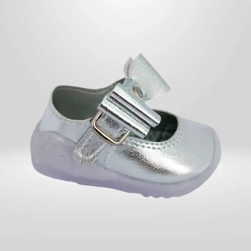 Zapatos de Trabilla Niña — Plata