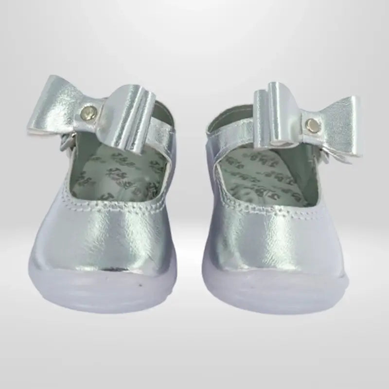 Zapatos de Trabilla Niña — Plata