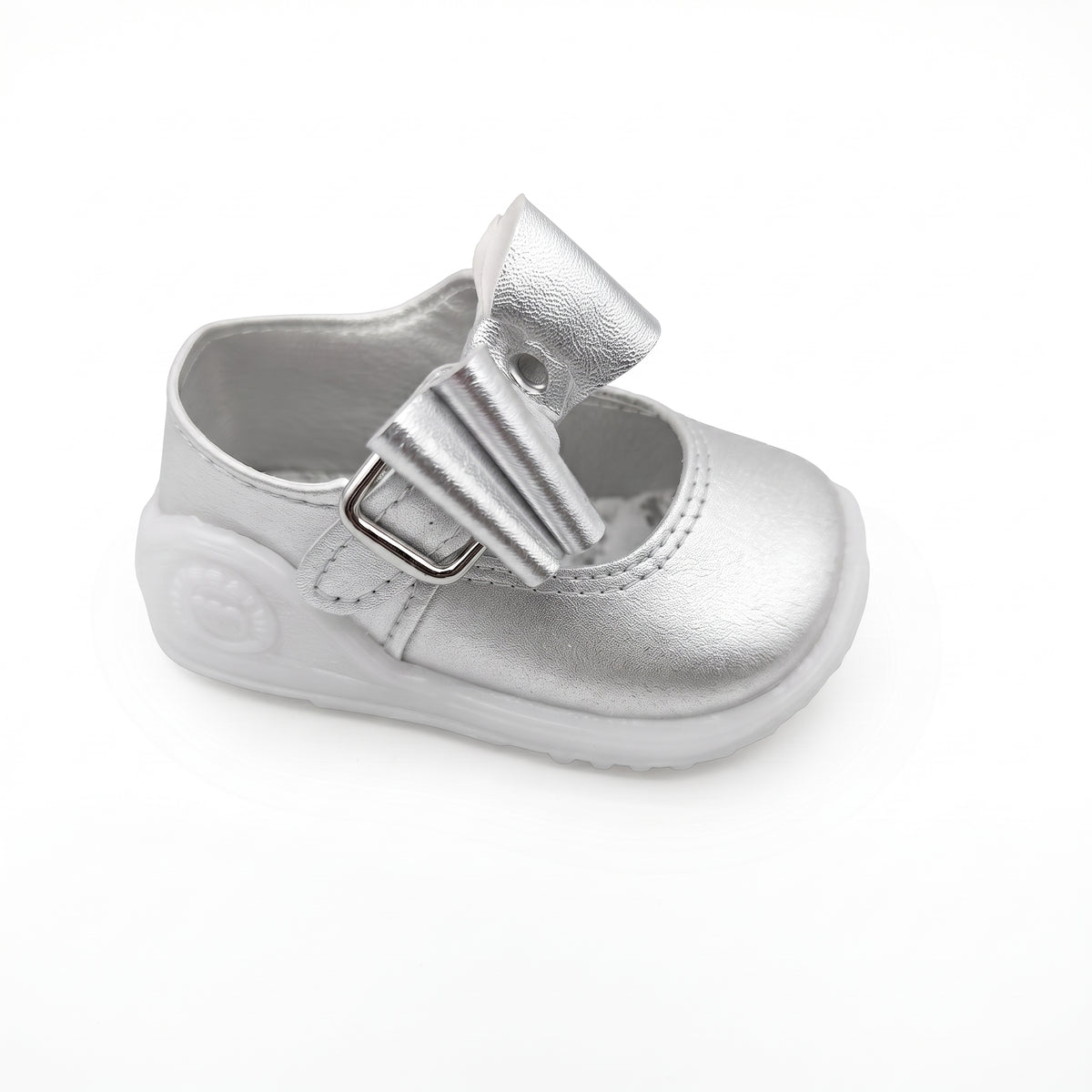 Zapatos de Trabilla Niña — Plata