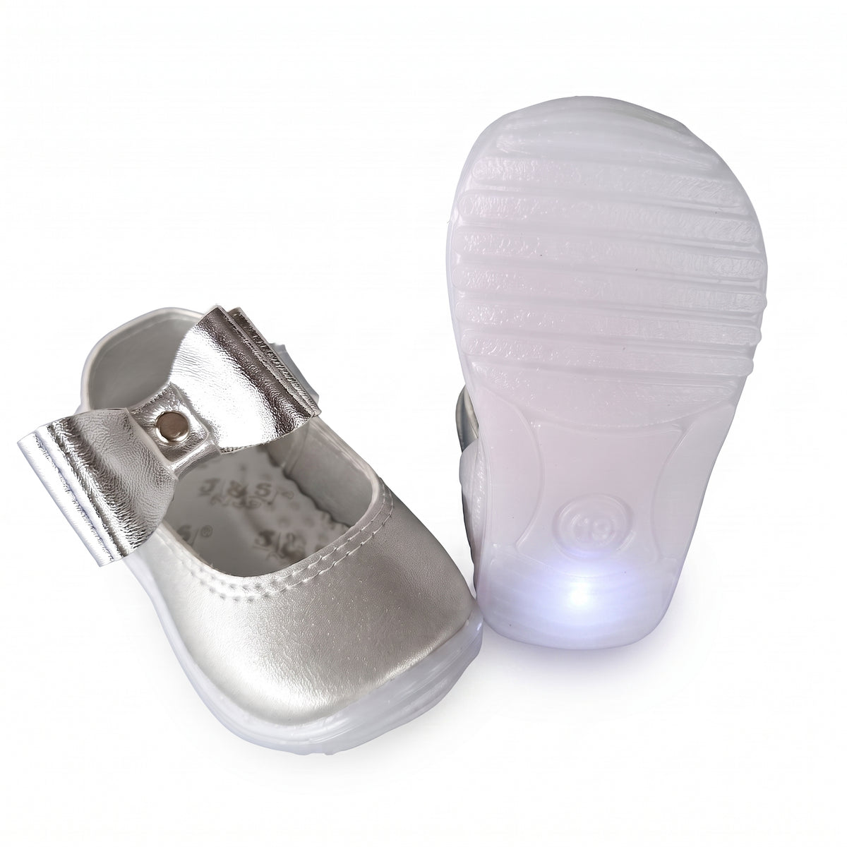 Zapatos de Trabilla Niña — Plata