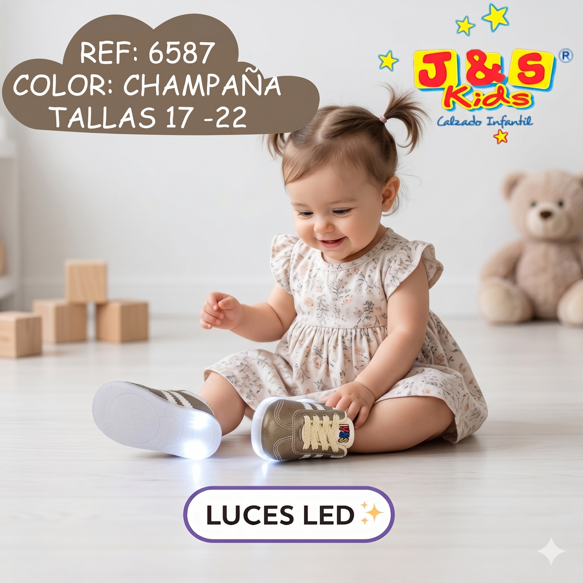 Botas Biomecánicas Niña — Champaña
