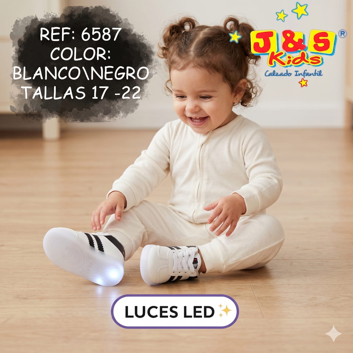 Botas Biomecánicas Niño — Blanco/Azul
